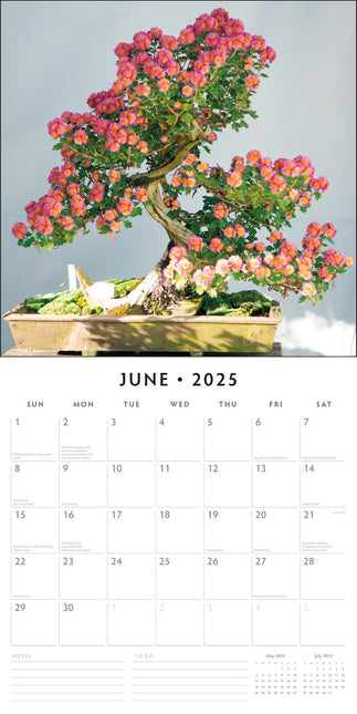 Bonsai - 2025 Square Wall Calendar Floral16 Month Premium Planner New Year Gift