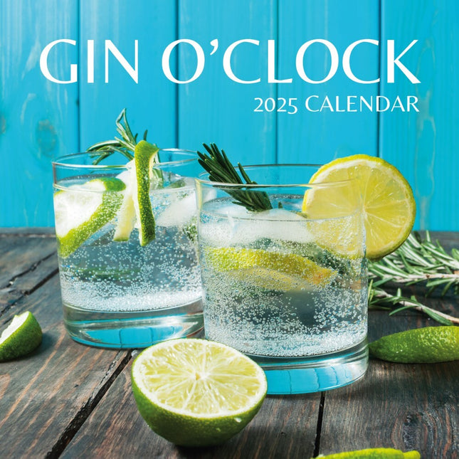 Gin O'Clock - 2025 Square Wall Calendar Food & Drink 16 Months Premium Planner