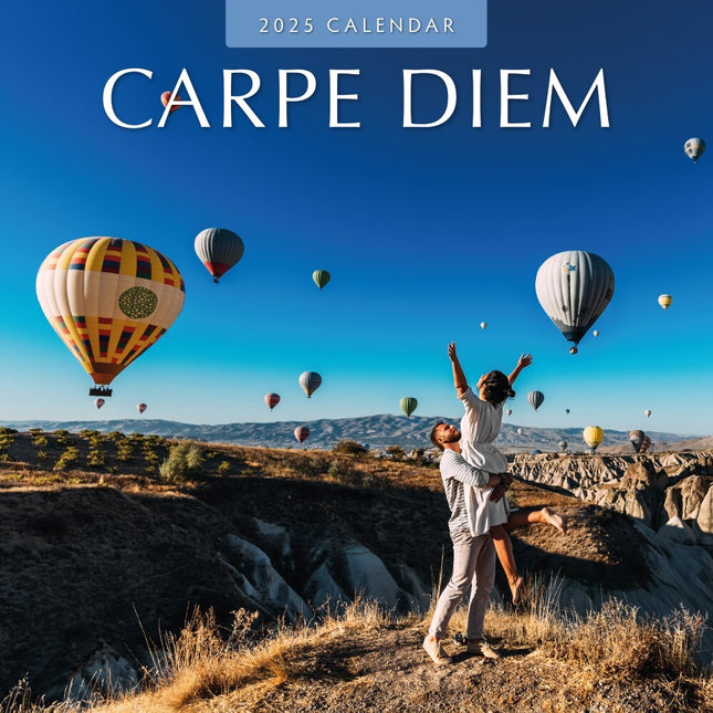 Carpe Diem 2025 Square Wall Calendar Mindfulness 16 Months Premium Planner Gift