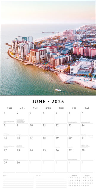 Coastlines of America - 2025 Square Wall Calendar Our World 16 Months Planner