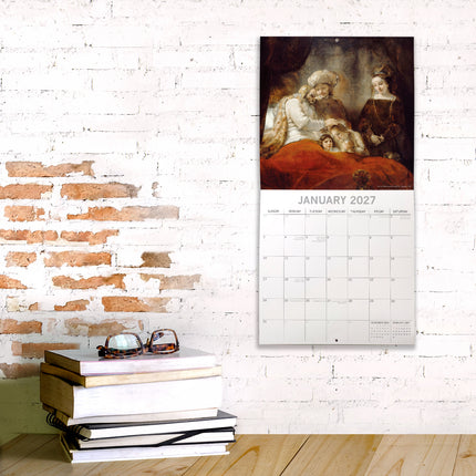 Rembrandt 2027 Premium Square Wall Calendar lifestyle image