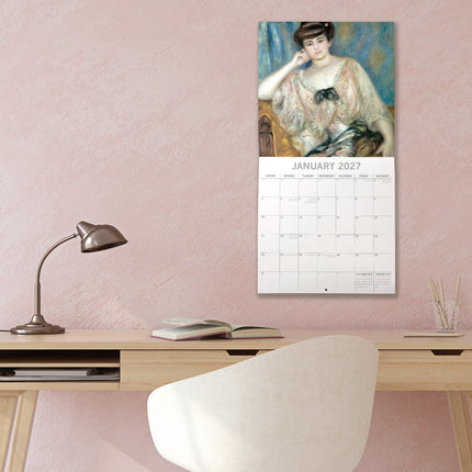 Renoir 2027 Premium Square Wall Calendar lifestyle image