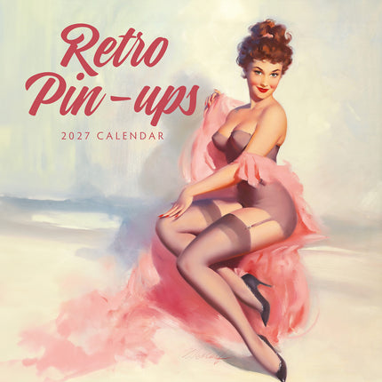 Retro Pin-ups 2027 square wall calendar - front cover