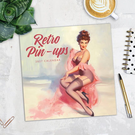 Retro Pin-ups 2027 square wall calendar - image detail