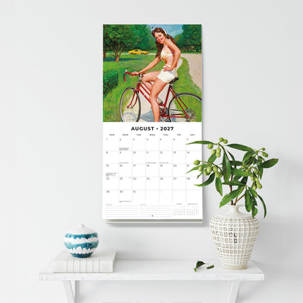 Retro Pin-ups 2027 square wall calendar - wall display