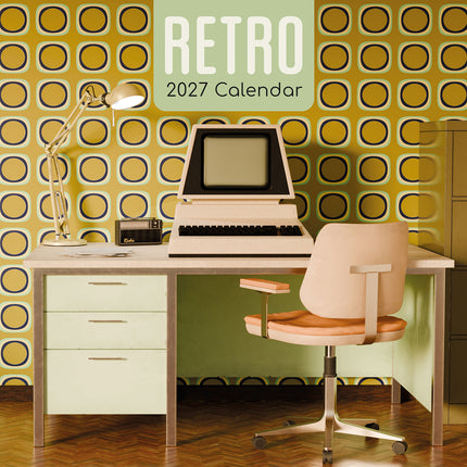Retro 2027 Premium Square Wall Calendar cover