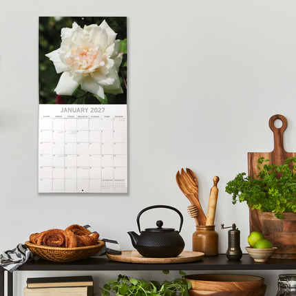 Roses 2027 Premium Square Wall Calendar lifestyle image