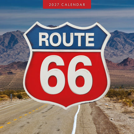 Route 66 2027 square wall calendar - front cover