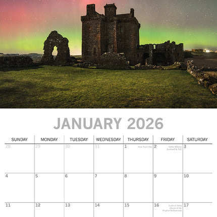 Beautiful Britain - 2026 Square Wall Calendar 16 Months New Year Premium Planner