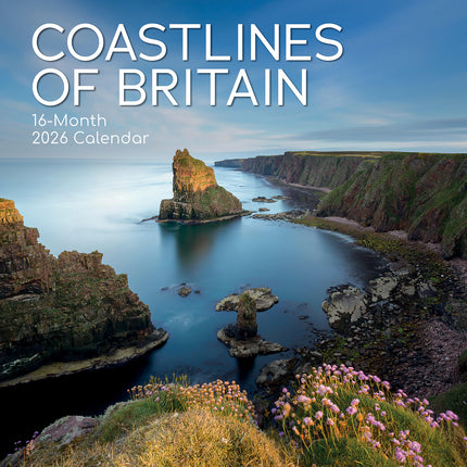 Coastlines of Britain 2026 Square Wall Calendar 16 Months New Year Planner Gift
