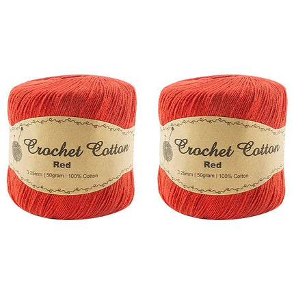 New 100% Cotton 3.25mm 50g Crochet Knitting Yarn Super Soft Solid Plain Colour - Zmart Australia