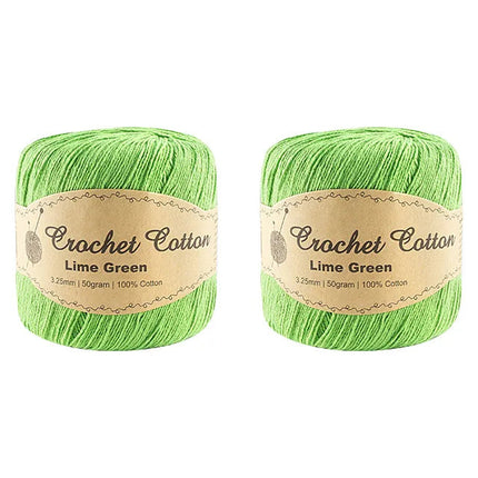 New 100% Cotton 3.25mm 50g Crochet Knitting Yarn Super Soft Solid Plain Colour - Zmart Australia