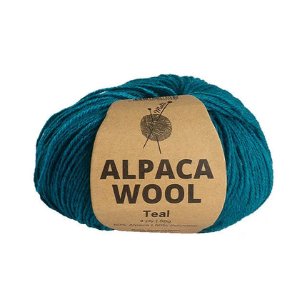 50g Knitting Yarn 4 Ply Merino Alpaca Wool Super Soft Solid Plain Colour Yarn - Zmart Australia