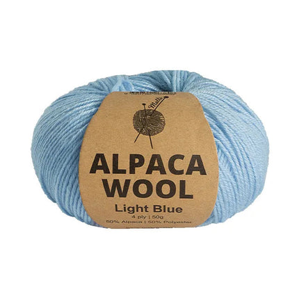 50g Knitting Yarn 4 Ply Merino Alpaca Wool Super Soft Solid Plain Colour Yarn - Zmart Australia