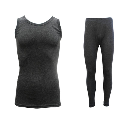 women-mens-2pcs-set-merino-wool-sleeveless-singlet-top-pants-thermal-pajamas-pjs