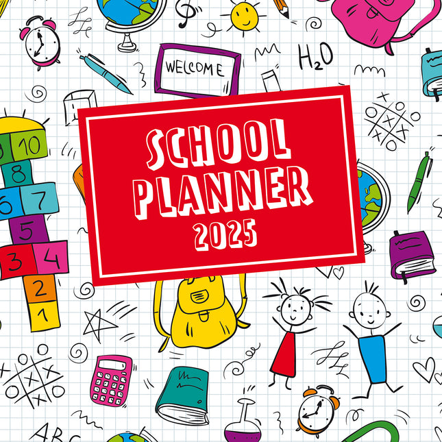 School Planner 2025 Square Wall Calendar 16Month Premium New Year Organiser Gift