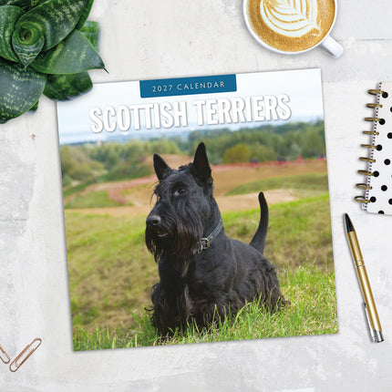 Scottish Terriers 2027 square wall calendar - image detail