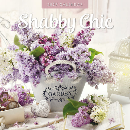 Shabby Chic 2027 square wall calendar - front cover