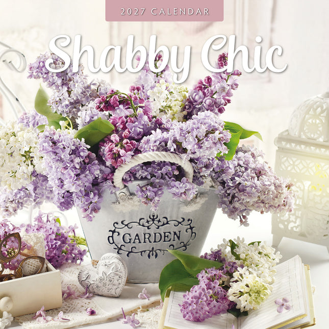 Shabby Chic 2027 square wall calendar - front cover