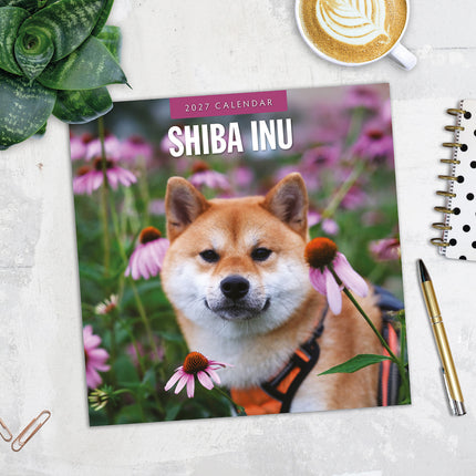 Shiba Inu 2027 square wall calendar - image detail
