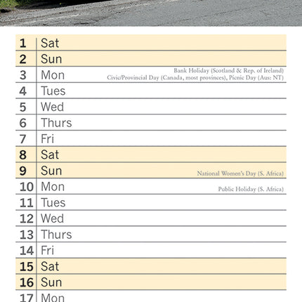 Camper Vans 2026 Rectangle Wall Calendar