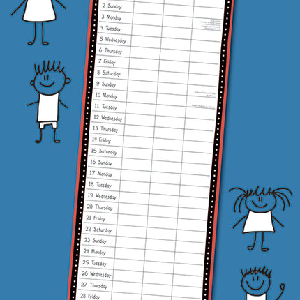 Home Organiser 2026 Rectangle Wall Calendar