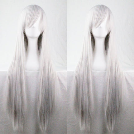 New 80cm Straight Sleek Long Full Hair Wigs w Side Bangs Cosplay Costume Womens - Zmart Australia