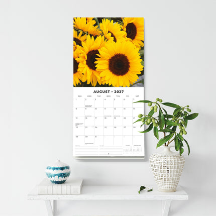 Sunflowers 2027 square wall calendar - wall display