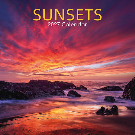 Sunsets 2027 Premium Square Wall Calendar cover