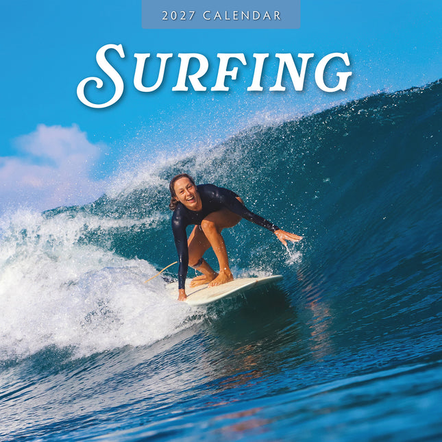 Surfing 2027 square wall calendar - front cover