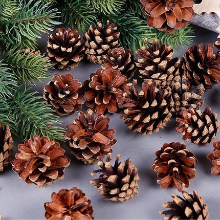 18 Christmas Natural Pine Cones Xmas Tree Hanging Home Decoration Ornament Gifts - Zmart Australia