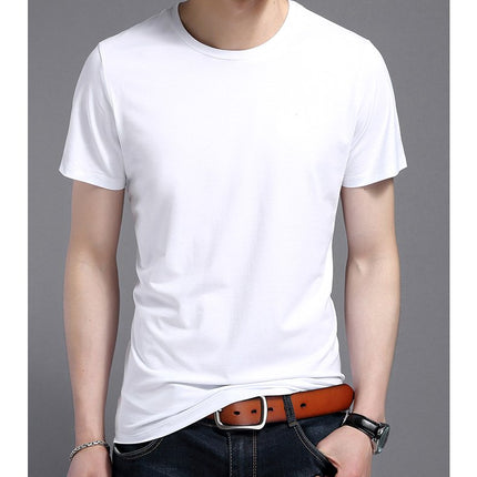 new-mens-fashion-short-sleeve-tops-100-cotton-plain-basic-t-shirt-blank-tee