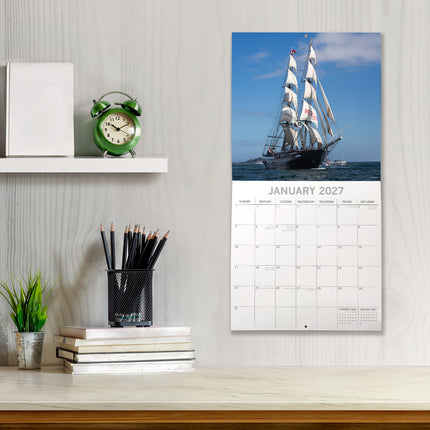 Tall Ships 2027 Premium Square Wall Calendar lifestyle image