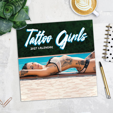 Tattoo Girls 2027 square wall calendar - image detail
