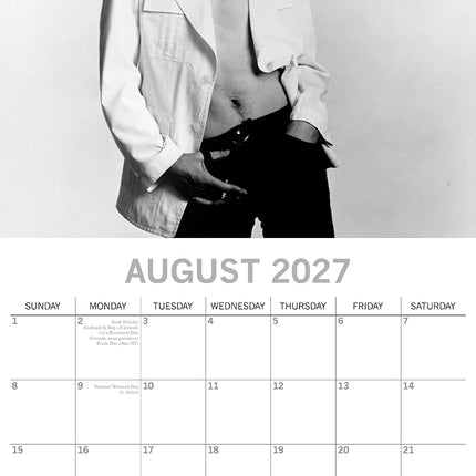 The Stones 2027 Premium Square Wall Calendar August sample page