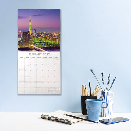 Tokyo 2027 Premium Square Wall Calendar lifestyle image