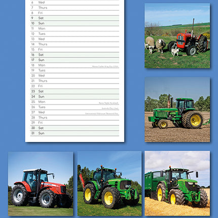 Tractors 2027 Premium Slim Wall Calendar back cover