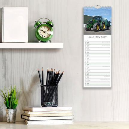 Tractors 2027 Premium Slim Wall Calendar lifestyle image