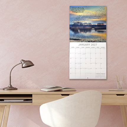 Tranquility 2027 Premium Square Wall Calendar lifestyle image