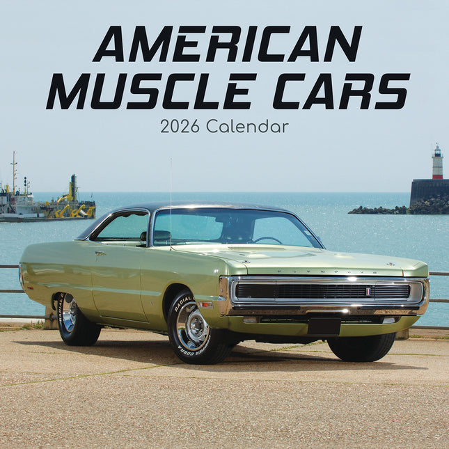 American Muscle Cars - 2026 Square Wall Calendar 16 Months New Year Planner Gift