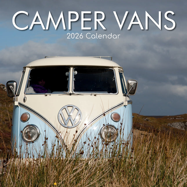 Camper Vans - 2026 Square Wall Calendar 16 Months New Year Premium Planner Gift