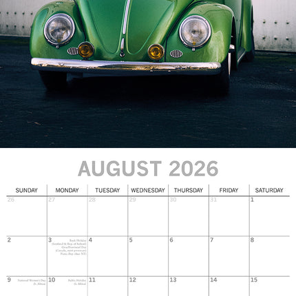 Classic Beetles 2026 Square Wall Calendar 16 Month New Year Premium Planner Gift