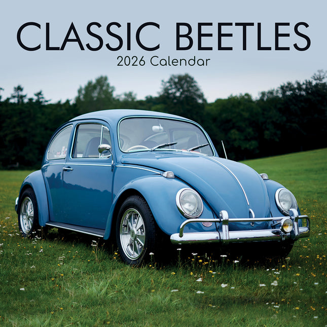 Classic Beetles 2026 Square Wall Calendar 16 Month New Year Premium Planner Gift