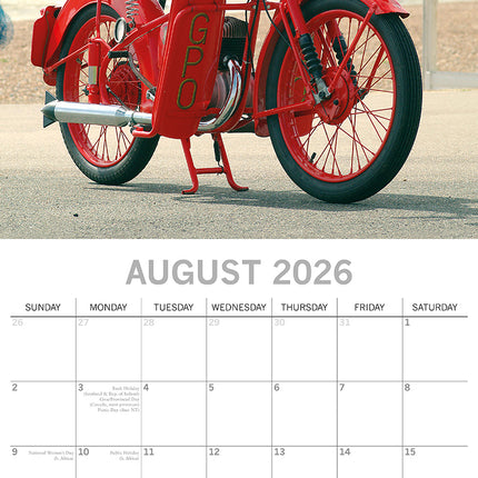 Classic Bikes - 2026 Square Wall Calendar 16 Month New Year Premium Planner Gift
