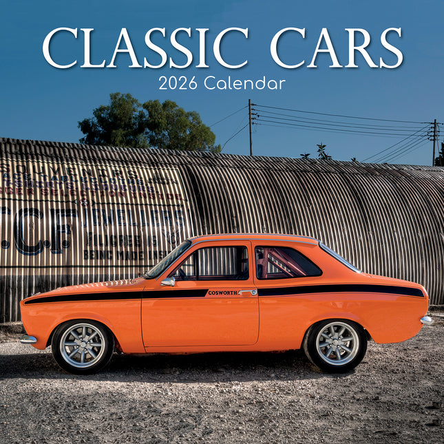 Classic Cars - 2026 Square Wall Calendar 16 Months New Year Premium Planner Gift