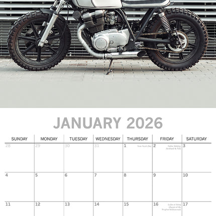Custom Bikes - 2026 Square Wall Calendar 16 Months New Year Premium Planner Gift