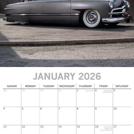 Custom Cars - 2026 Square Wall Calendar 16 Months New Year Premium Planner Gift