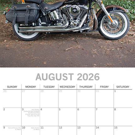 Harleys - 2026 Square Wall Calendar 16 Months Motorcycles Bikes Premium Planner