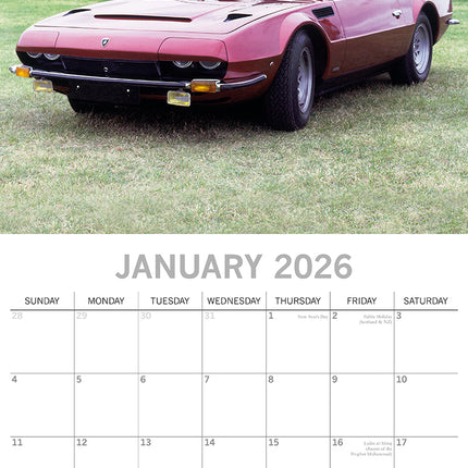 Lamborghini - 2026 Square Wall Calendar 16 Months New Year Premium Planner Gift
