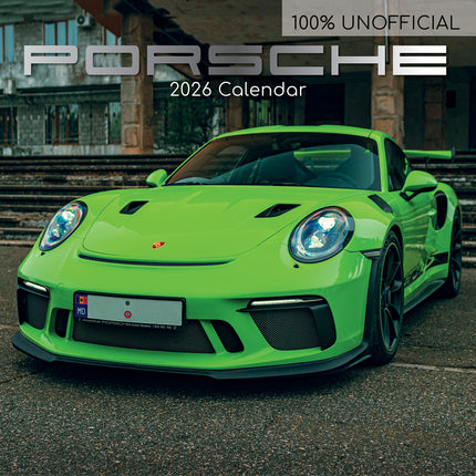 Porsche - 2026 Square Wall Calendar 16 Months Premium Car Vehicle Planner Gift